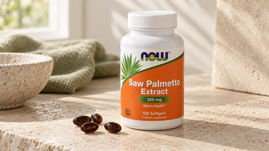 NOW Saw Palmetto Extract softgels bottle